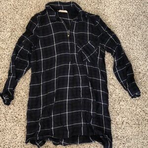 Koton Casual Plaid Navy Shirt
